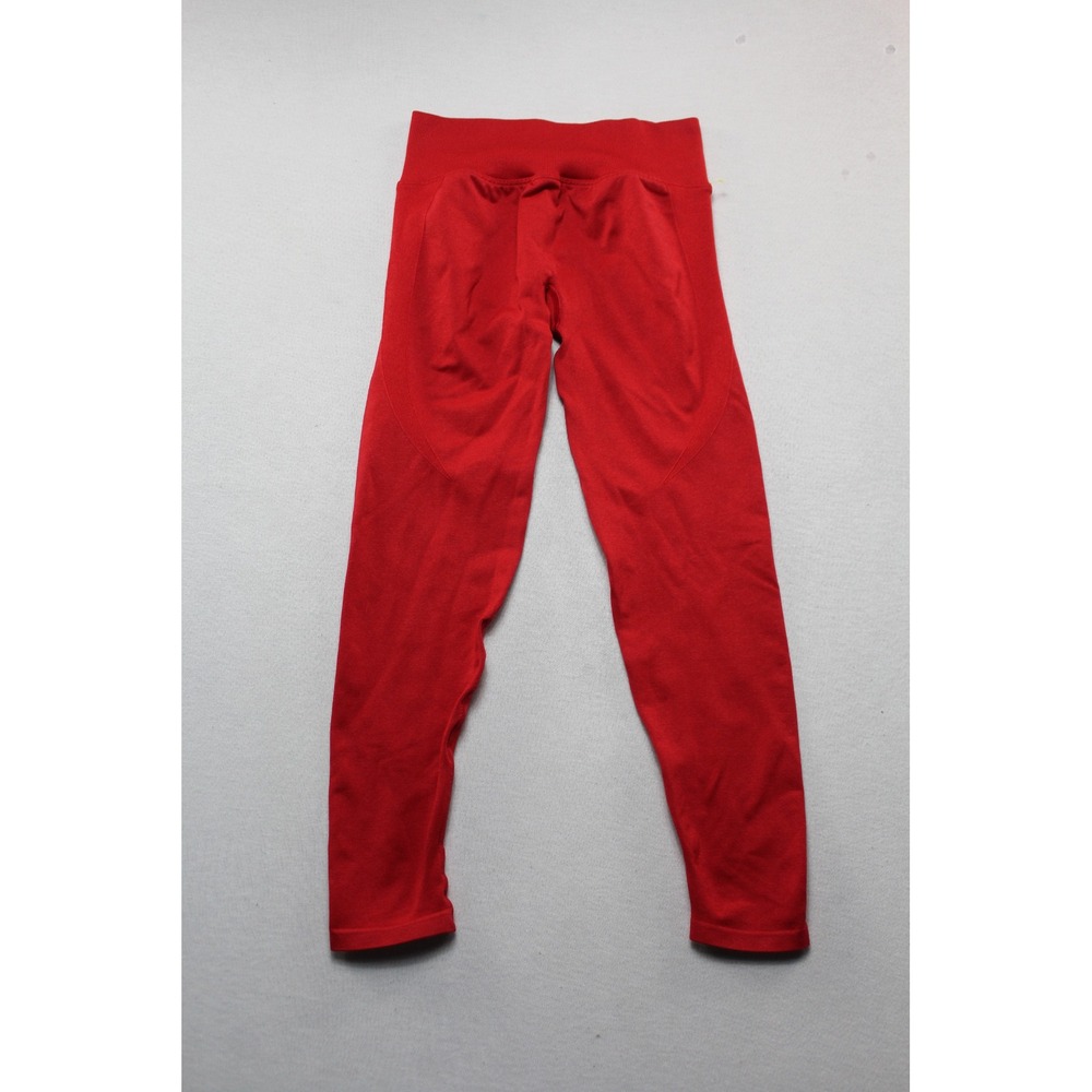 Youngla Leggings Women Size Small Red Excellent Seamless High Waisted Athletic